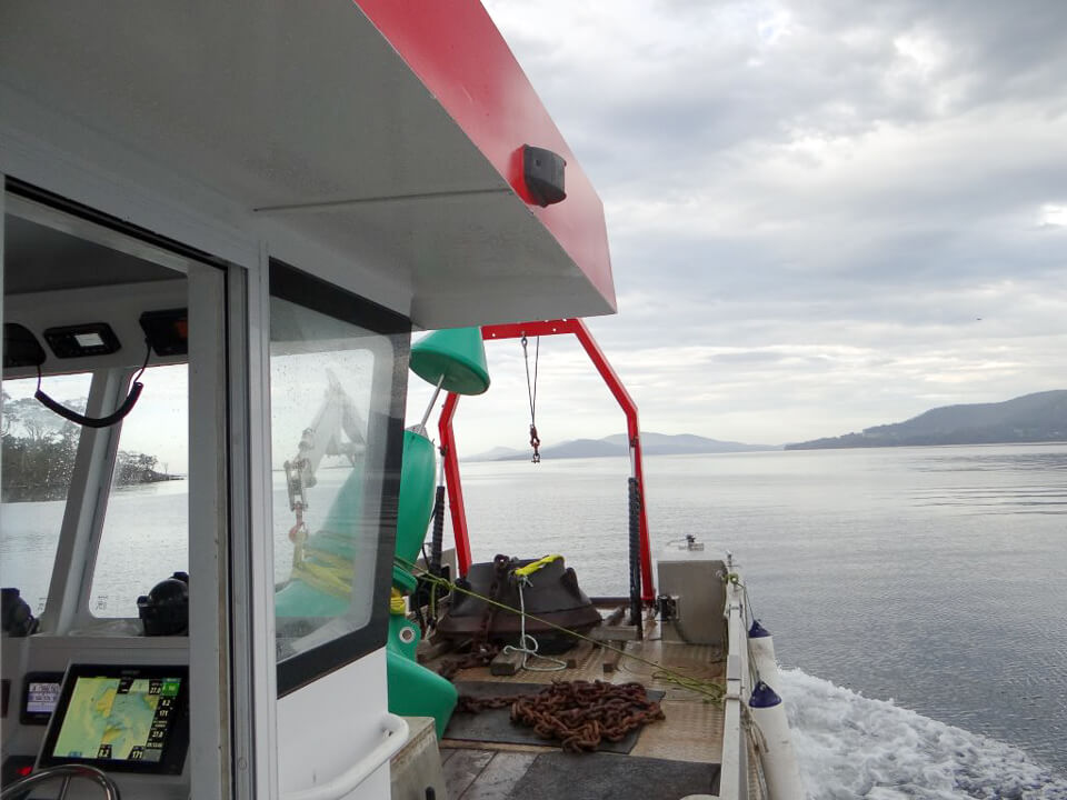 Installation of new Mark at Egg and Bacon Bay 3